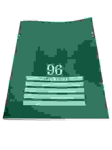 Книга учёта 96л., ЗЕЛЕНАЯ, клетка (96-8004) скрепка, обл.-картон хромер., блок-офсет, 200х275/30
